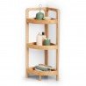 Etagère d'angle bois bambou Zeller