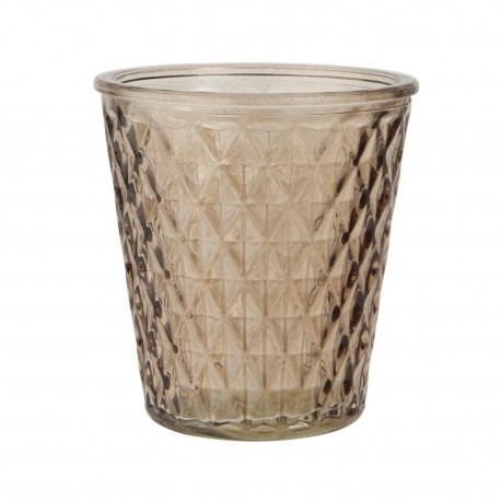 photophore bougeoir verre cisele ambre marron ib laursen