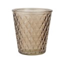 photophore bougeoir verre cisele ambre marron ib laursen