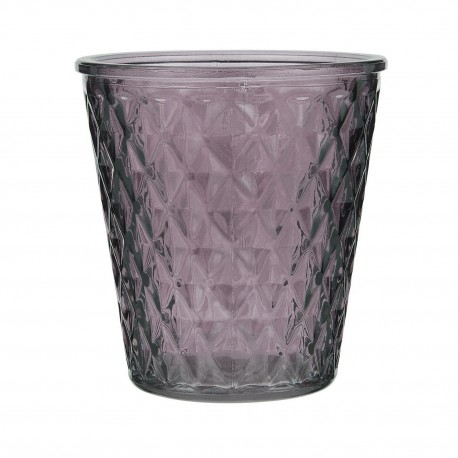 bougeoir photophore verre travaille relief aubergine violet ib laursen