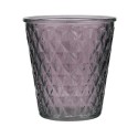 bougeoir photophore verre travaille relief aubergine violet ib laursen