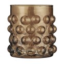 ib laursen photophore vintage verre brun marron bulles en relief surface