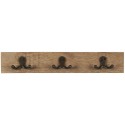 portemanteau mural rustique bois metal noir ib laursen