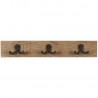 portemanteau mural rustique bois metal noir ib laursen