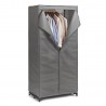 armoire penderie en tissu gris zeller 14617