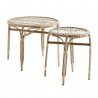 madam stoltz table basse ronde d appoint rotin bambou
