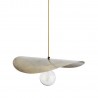 suspension madam stoltz feuille de metal plie chapeau laiton antique