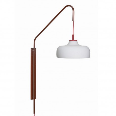 applique design deportee metal rouge marron verre blanc hubasch