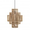 madam stoltz suspension ronde fines lames bambou style neo art deco
