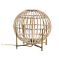 madame stoltz lampe de table ronde boule en bois bambou