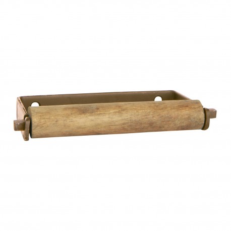derouleur mural papier toilette metal laiton dore bois ib laursen