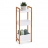 Étagère à poser rangement salle de bains 3 tablettes bois Zeller