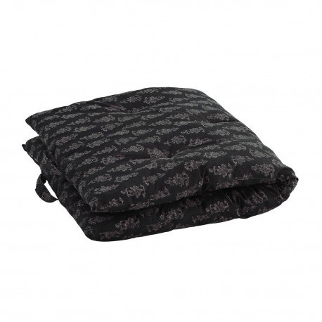 matelas banquette noir coton imprime madam stoltz