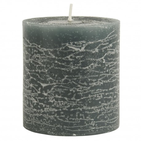 ib laursen bougie rustique cylindre vert fonce longue combustion