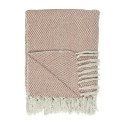 ib laursen plaid coton franges rouge bordeaux marron