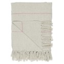 plaid coton creme ecru rayure rose ib laursen