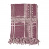 plaid rose framboise coton recycle motif ethnique madam stoltz