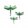 decoration murale libellules vertes studio roof set de 3