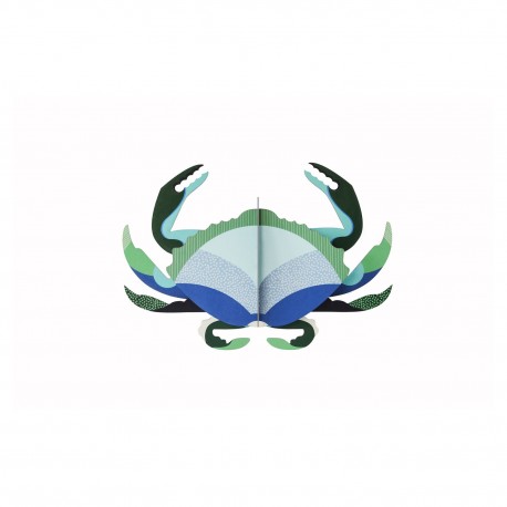 studio roof deco murale carton crabe aquamarine