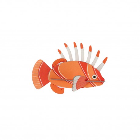 poisson lion studio roof decoration murale carton lionfish