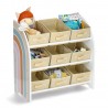 Meuble étagère rangement jouets enfants 9 paniers Zeller