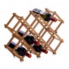 Range-bouteilles accordéon bois bambou Zeller 10 bouteilles
