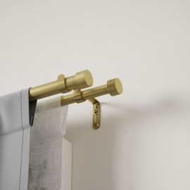 tringle a rideaux double dore laiton extensible umbra cappa