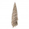 plaid coton recycle naturel beige marron bloomingville marmi