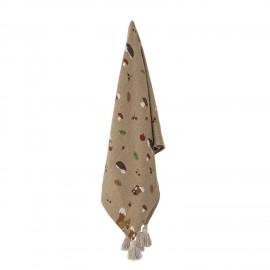plaid enfant coton recycle marron bloomingville fall