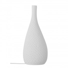 lampe d ambiance céramique blanche organique bloomingville pela