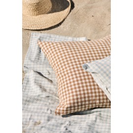 housse coussin coton vichy marron ib laursen