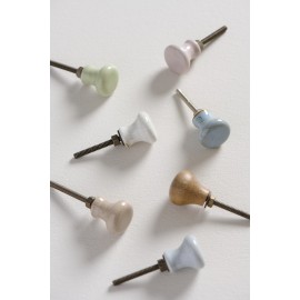 bouton de meuble beige ceramique ib laursen