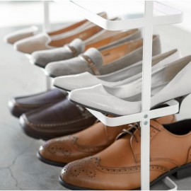 etagere range chaussures design blanc compact yamazaki tower