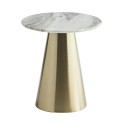 table basse d appoint ronde marbre metal dore laiton madam stoltz