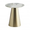 table basse d appoint ronde marbre metal dore laiton madam stoltz