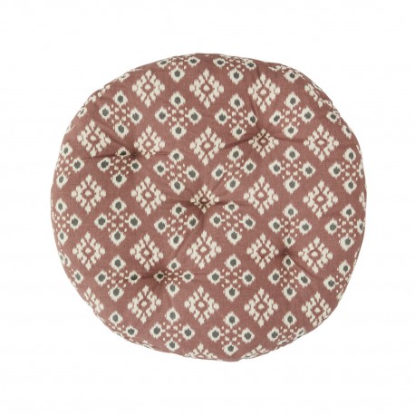 coussin de chaise rond rose corail coton madam stoltz