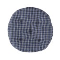 galette de chaise ronde bleu coton carreaux madam stoltz