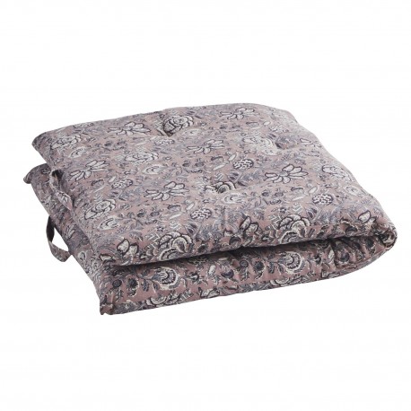 matelas pour banquette mauve lila coton fleuri madam stoltz