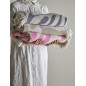plaid coton recycle bleu bloomingville alk