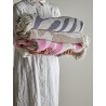 plaid coton recycle bleu bloomingville alk
