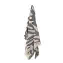 plaid coton recycle bleu bloomingville alk