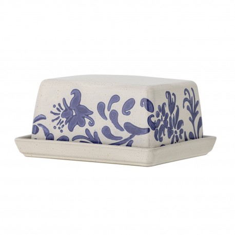 beurrier ceramique motif bleu bloomingville petunia