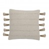 coussin salon coton recycle beige naturel bloomingville ensar