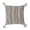 grand coussin salon cozy pompons tons pastel coton bloomingville jehu
