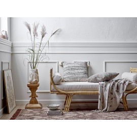 grand coussin salon cozy pompons tons pastel coton bloomingville jehu