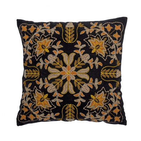 coussin salon brode orange bloomingville colmar