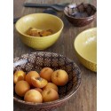 bol gres grave motif relief jaune decoratif bloomingville marsala