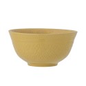 bol gres grave motif relief jaune decoratif bloomingville marsala