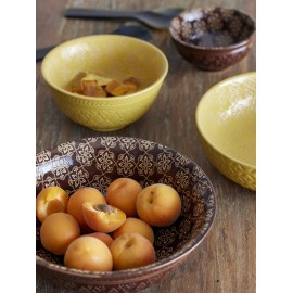 bol gres texture decore marron bloomingville