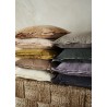 housse de coussin velours gris uni madam stoltz 45 x 45 cm